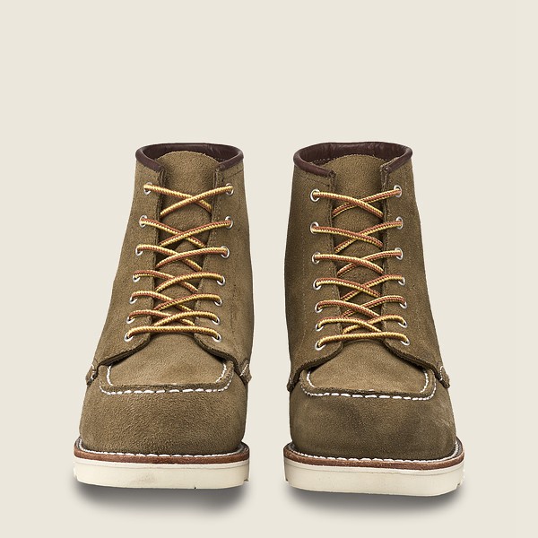 Red Wing Heritage Boots 6-Inch Classic Moc – Short Mohave Læder - Olivengrønne - Dame 5243-KCVJM